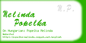 melinda popelka business card